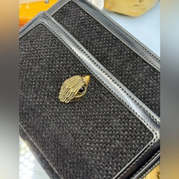 🆕 KURT GEIGER LONDON 🧿 NWOT Black Tweed Shoreditch Crossbody Bag - Picture 16 of 16
